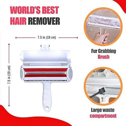 Pet Hair Remover - Lint Roller for Dog and Cat Hair | Portable, Reusable, Eco-Friendly Pet Hair Remover Brush for Couches, Carpet, Bedding, Clothes, and Car | Pet Supplies & Grooming | Blue - Image 3
