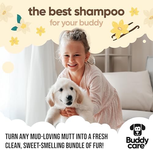Buddycare Vanilla & Shea Butter Dog Shampoo - (33.8oz) Itch Relief & Dog Shampoo Sensitive Skin Care, Dog Shampoo and Conditioner, Premium Dog Grooming Supplies for All Breeds - Image 7