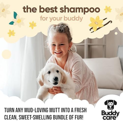 Buddycare Vanilla & Shea Butter Dog Shampoo - (33.8oz) Itch Relief & Dog Shampoo Sensitive Skin Care, Dog Shampoo and Conditioner, Premium Dog Grooming Supplies for All Breeds - Image 7