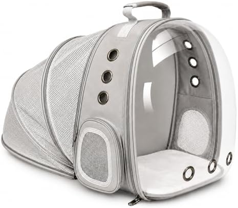Expandable Cat Carrier Backpack with Bubble Window, Grey by TOYSINTHEBOX