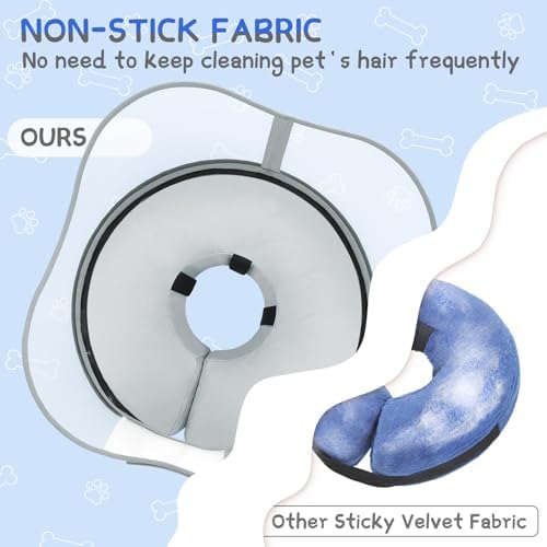 Supet Raised Inflatable Dog Cone Collar to Stop Licking, Soft Dog Cone Alternative After Surgery, Pet Neck Donut Collar for Small Medium Large Dogs - Image 5
