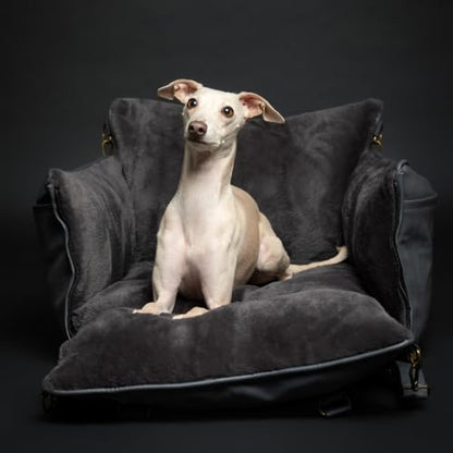 NOAH & PAW Small Dog Car Seat for Small Medium Pets with Harness Clip, 4X Safety Feature, Washable Dog Seat for Car, Orthopedic Foam Wrapped with Plush, Vegan Leather - Image 6