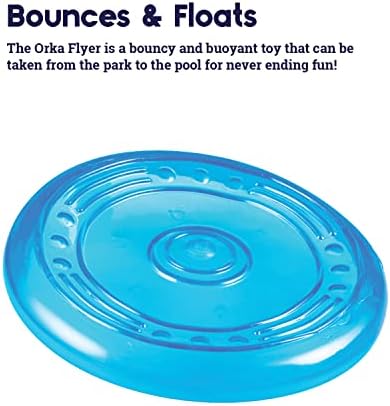 Petstages Orka Flyer Royal Blue Flying Disc Dog Fetch Toy - Image 4