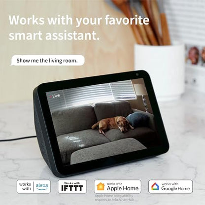 Arlo Essential Security Camera HD | Indoor Only | 2nd Gen | Pet Camera & Baby Monitor | Wired, Automated Privacy Shield, 2-Way Audio, Night Vision, Live Stream, Motion Alerts,Notifications|White 1 Cam - Image 6