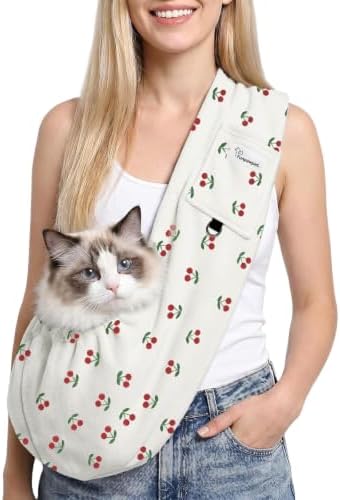 Hands-Free Cat Sling Carrier for Small Dogs & Cats, Soft Fleece by Unknown