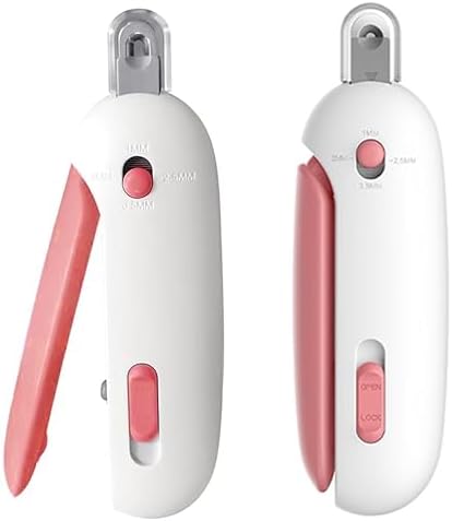 Pets Nail Clippers and Trimmers for Indoor Cats & Small Animals, Safety Lock and Nail File, Nail Trimmer & Claw Scissors for Home Grooming - Professional Grooming Tool for Pets (Pink) by Unknown
