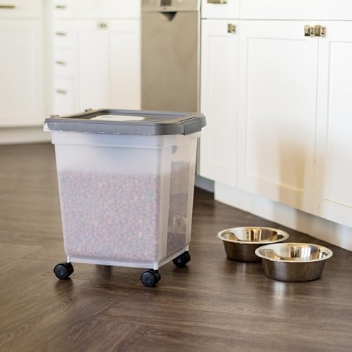 IRIS USA Dog Food Storage Container, Up to 25 lbs, White, Made in USA - Image 4
