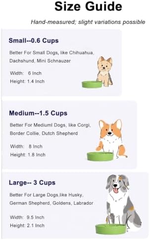 LE TAUCI Slow Feeder Dog Bowls Ceramic, 1.5 Cups Dog Food Bowl, Puppy Slow Feeder Dish for Fast Eaters, Clover Green - Image 6