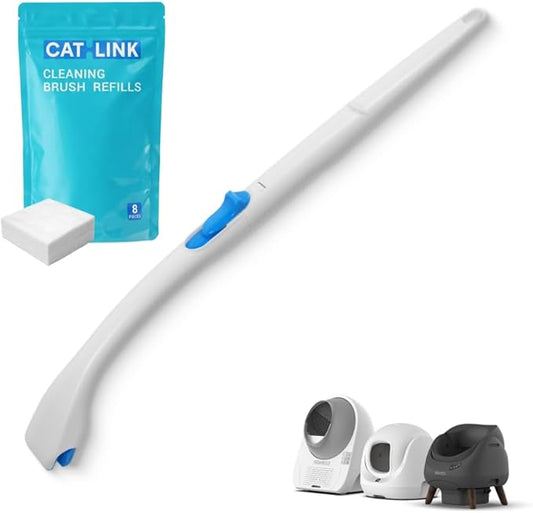 CATLINK Cleaning Brush Set for All Cat Litter Box, Including 8 Packs Replacement