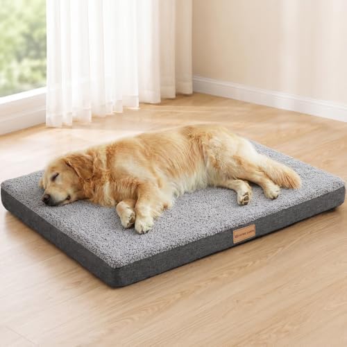 Patas Lague Orthopedic Large Dog Bed Washable Pet Sofa Mat 48''X30'' Grey by PatasLague