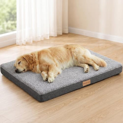 Patas Lague Orthopedic Large Dog Bed Washable Pet Sofa Mat 48''X30'' Grey by PatasLague