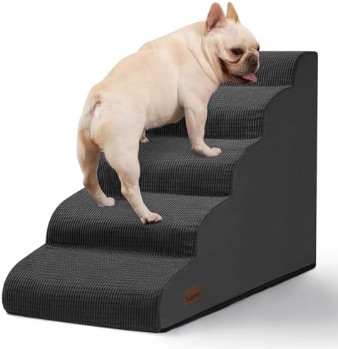 Aodisman Dog Stairs for High Bed,5-Step Pet Ramp for Small Dogs and Cats by AODISMAN