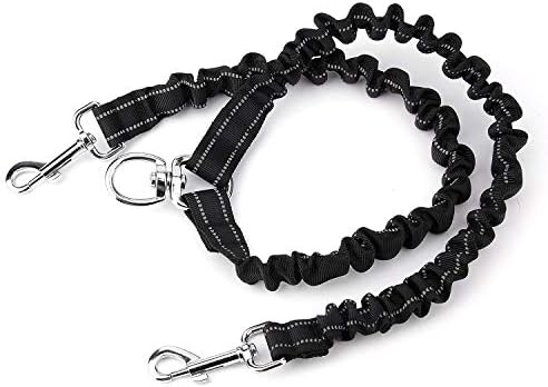 Double Dog Leash for Two Dogs - No Tangle, Comfortable Shock Absorbing Reflective Bungee Leash - Image 6