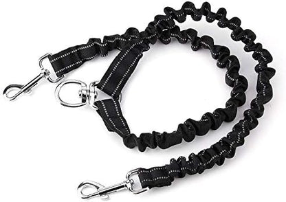 Double Dog Leash for Two Dogs - No Tangle, Comfortable Shock Absorbing Reflective Bungee Leash - Image 6