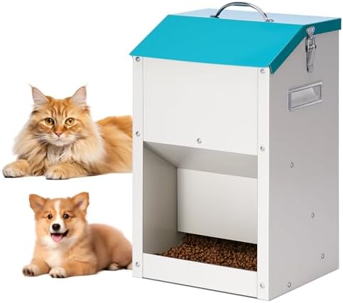 PKNYBZN Automatic Dog & Cat Feeder, 14L Outdoor Gravity Dog Feeder Use by PKNYBZH