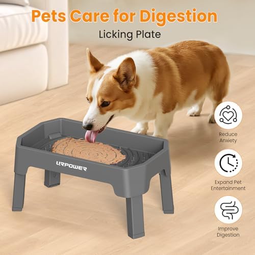URPOWER Elevated Dog Bowls, 3-in-1 Double Deck Raised Dog Bowl Stand - Image 5