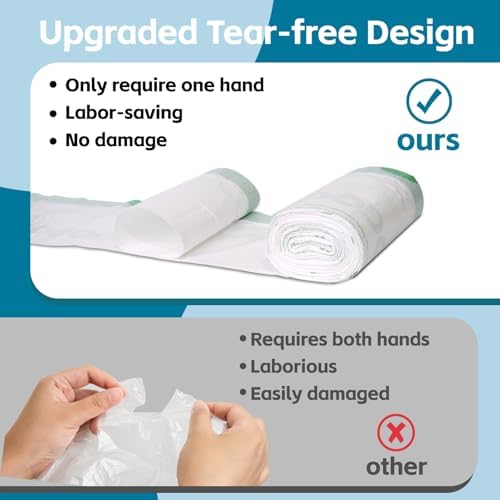 100 Pack Litter Box Bags, Compatible with Self Cleaning Litter Box Scooper Young & Luxury Pro & Ultra, Automatic Litter Box Liners, Replacement Trash Bags with Drawstring, 25.59" x 15.75" - Image 5