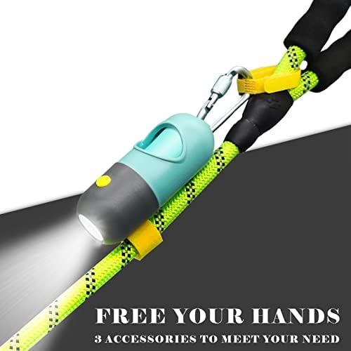 YUCHIYA Dog Poop Bags Holder with LED Flashlight, 15 Crystal Blue Bags, 3 Accessories, 3 LR44 Batteries Included - Image 4
