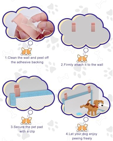 CAPHONT 6 Pcs Dog Pee Pad Holder Cilps for Leg-Lifting Marking Dogs, Black - Image 4