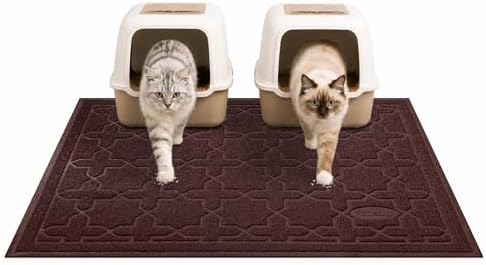 Yimobra Cat Litter Mat, Waterproof Litter Trapping Mat, 47x36, Dark Coffee by Yimobra