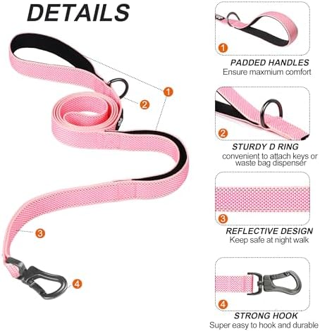 Twoear 6FT 1IN Heavy Duty Dog Leash for Large Dogs with 2 Padded Handles - Image 2