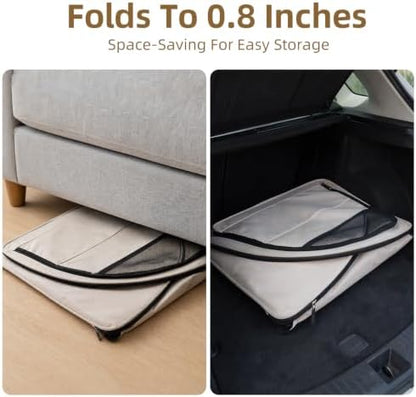 Dog Car Seat for Small Medium Dogs & Cats, Soft-Sided, Beige - Image 7