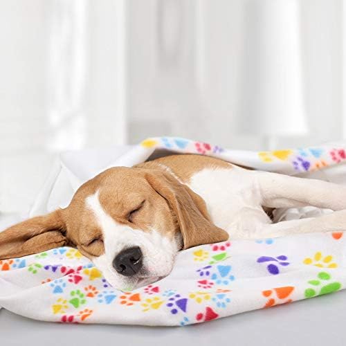 Comsmart Dog Blankets, 6 Pack Fleece Pet Blankets, 39x31 inches, White - Image 7