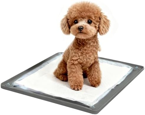 Dog Pee Pad Holder, Silicone Tray, 4-Corner Fixing, 24x24 inch by BLISSSTORM