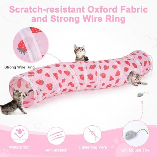 Glittme S-Shape Cat Tunnel, Foldable Cat Tunnels for Indoor Cats - Image 3