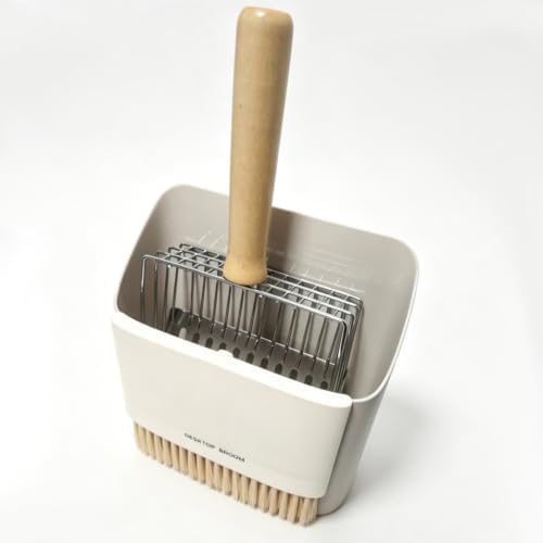 Stainless Steel Cat Litter Scooper with Mini Dustpan and Brush Set - Image 6