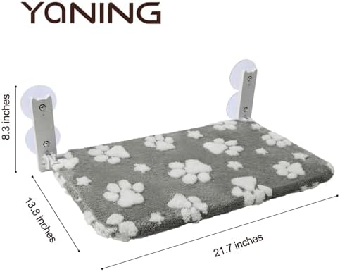 Cute Cat Window Perch, Foldable Cat Window Hammock, Grey - Image 3