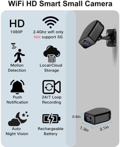 1080P HD Nanny Cam Wi-Fi Indoor Camera Wireless for Pets & Child - Image 2
