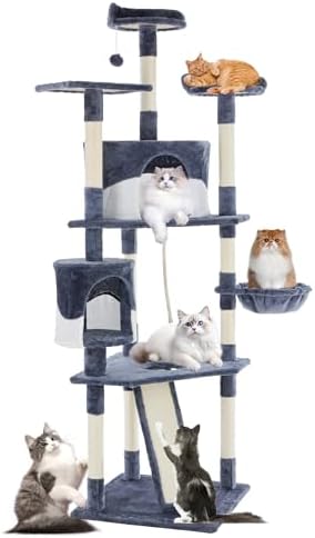 DUMOS Tall 79in Cat Tree Tower with Scratching Posts, Indoor Cats Use by DumosLifestyle