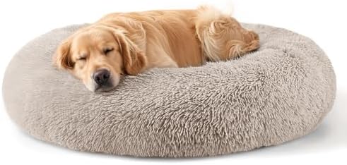 Dog Beds Large Sized Dog and Cats, 32in Pet Beds for Large Pet (Brown) by Hoewina