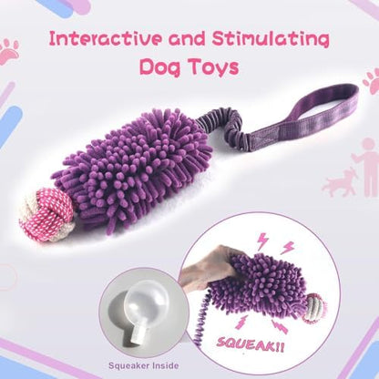 wodoca Dog Tug Toys for Aggressive Chewers, Interactive Dog Rope Toy, Tug of War Toys, Puppy Chew Toys Rope with Strong Squeak, Knots Cotton for Teeth Cleaning, Training Medium, Large Dogs - Image 3