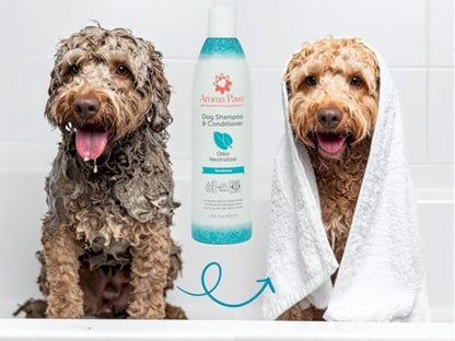 2-in-1 Dog Shampoo and Conditioner - Natural Deodorizing Formula Odor Neutralizer - Tearless Sensitive Skin Relief Wash for Dogs and Puppies - Sulfate and Paraben Free - 13.5 oz - Image 3