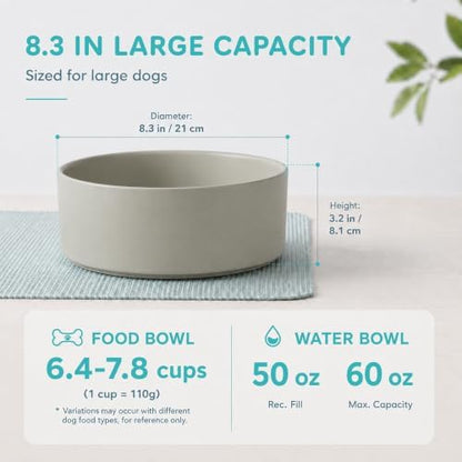 Havniva Ceramic Dog Bowls, 8.3” Dog Food and Water Bowl, Pet Feeding Bowl - Image 2