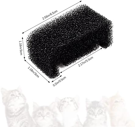 10 Pcs Sponge Filter for 67oz/2L Pet Fountain 81oz/2.4L Stainless Steel Dog Drinking Fountain Replacement,Pet Water Fountain Pre Foam Filters Replacement - Image 2