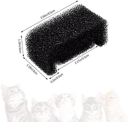 10 Pcs Sponge Filter for 67oz/2L Pet Fountain 81oz/2.4L Stainless Steel Dog Drinking Fountain Replacement,Pet Water Fountain Pre Foam Filters Replacement - Image 2