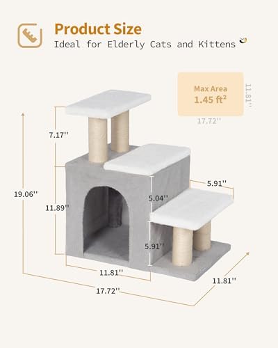 Aechonow 3-in-1 Cat Stairs for High Bed Couch, Multifunctional - Image 6