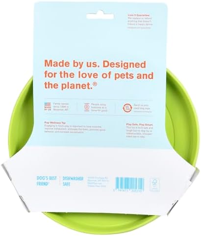 WEST PAW Zogoflex Zisc Dog Flying Disc, High Flying Aerodynamic Disc for Dogs Puppy – Lightweight, Floatable Disc for Fetch, Tug of War, Catch, Play – Doubles as Food/Water Bowl, Large, Granny Smith - Image 3