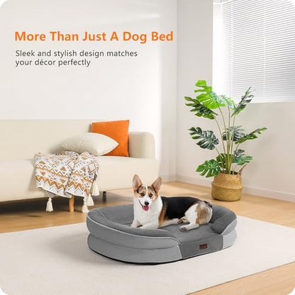 Dwanton Orthopedic Waterproof Medium Dog Bed Sofa, Gel Memory Foam, 36" - Image 2