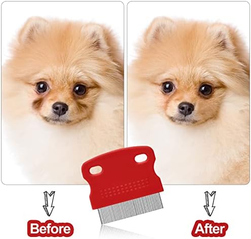 Boao 5 Pcs Dog Eye Comb Tear Stain Remover Grooming, Red, Black - Image 4