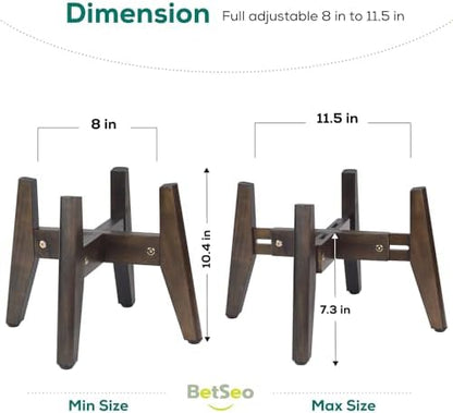 Dog Bowl Stand for Water/Food - Adjust with Lock - Dog Water Fountain Holder, Elevates Pet Food and Water Feeder Bowls (Bowl not Included) (1 Pack - (Height 10.4" Width 8-11.5") - Image 3