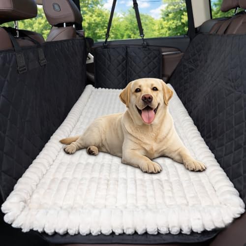 Dog Car Seat Cover 2 Piece Seat Waterproof Hammock and White Cover by CoSofSLIP