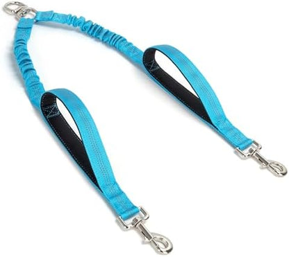 Dual Dog Leash Coupler, Double Control Padded Handles for 2 Dogs by Mycicy