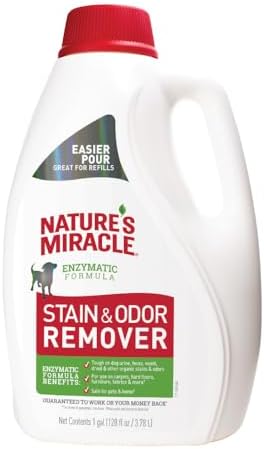 Nature’s Miracle Dog Stain & Odor Remover, Enzymatic Cleaner, 1 gal by NaturesMiracle