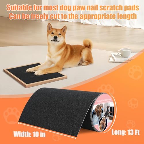 Pet Nail Self Adhesive Replacement Emery Paper, 10in*13ft, Black - Image 2
