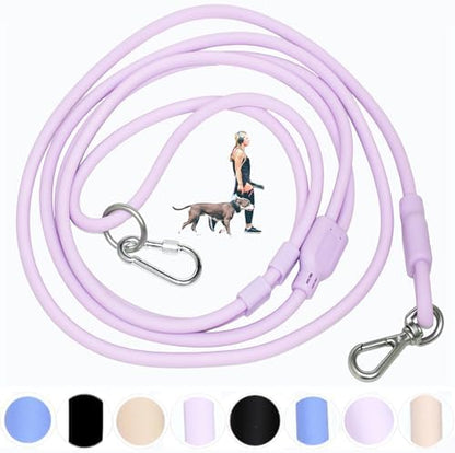 9-in-1 Hands Free Dog Leash Crossbody/Waist Purple Large Dogs by Tiesenci