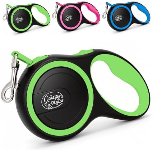 Retractable Dog Leash, 44 LBS /16FT Long, Small & Medium Dogs, Green by DaizzyGearPetsAccessories